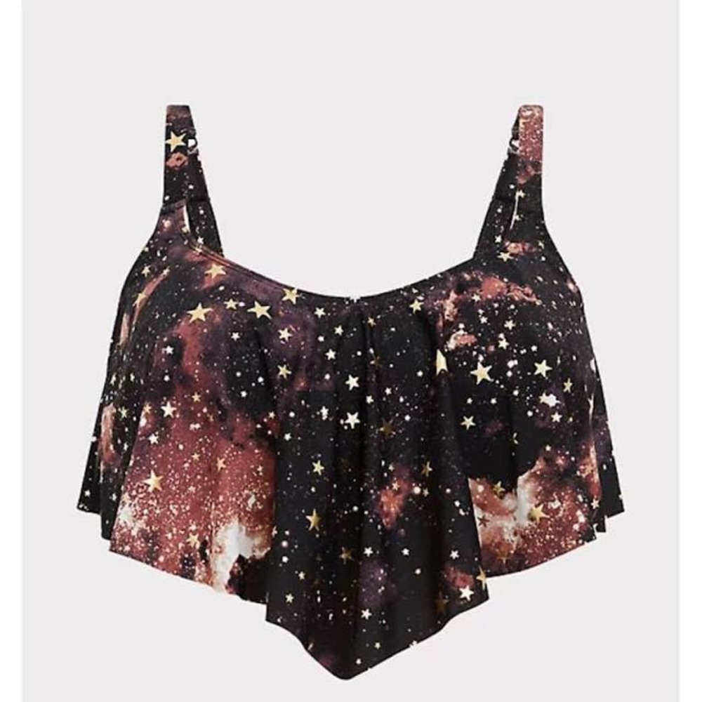 GALAXY SPACE PRINT TORRID SWIMSUIT bikini TOP new with out tag